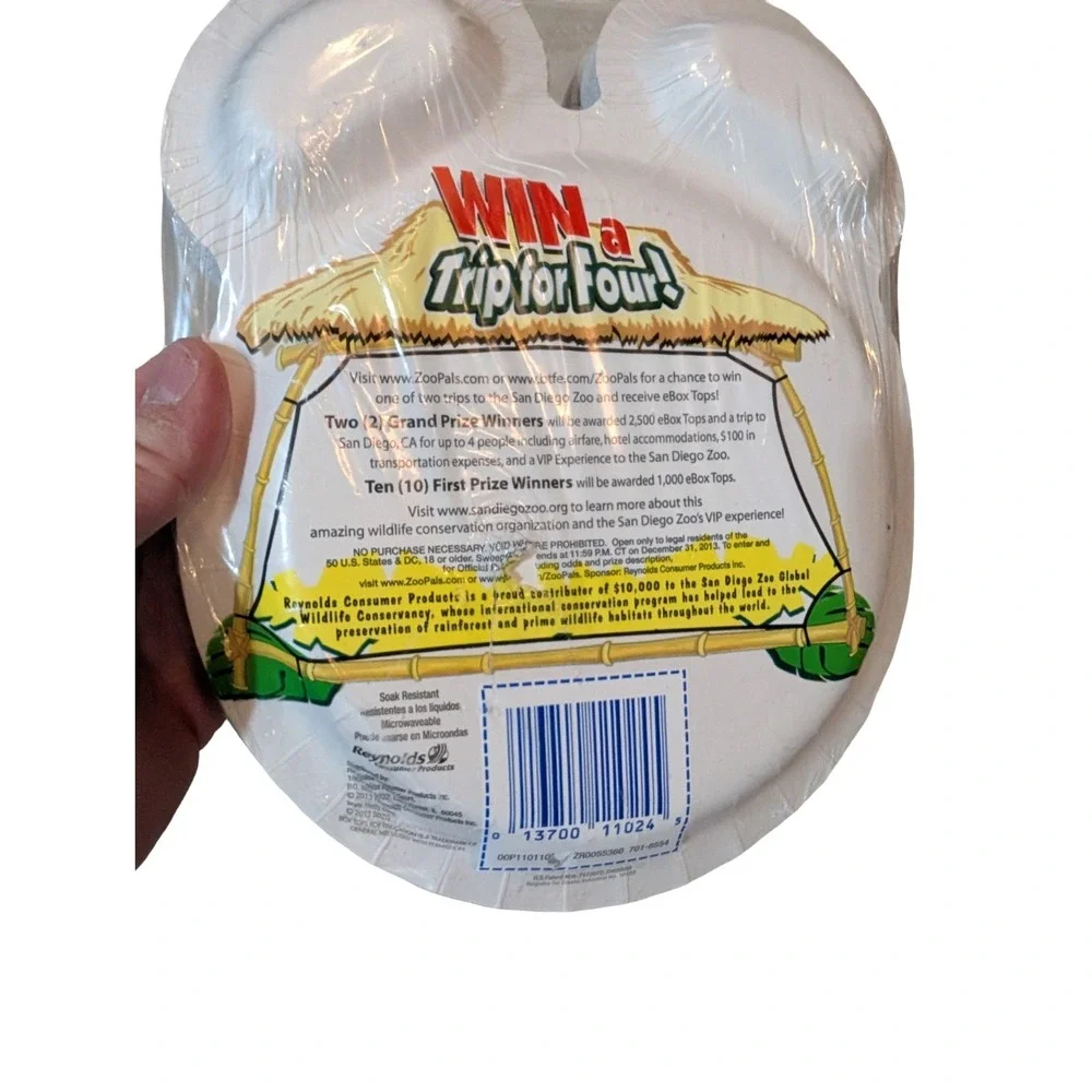 Hefty Zoo Pals Tiger Plates 20ct Sealed Vintage Rainforest Pack Not Opened